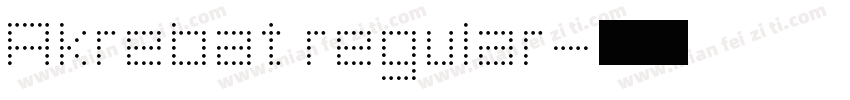Akrebat regular字体转换